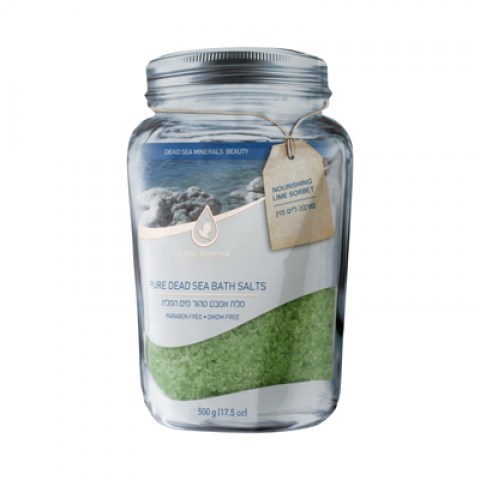 Натуральная соль мертвого моря для ванн - питательная с лаймом