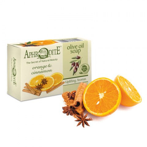 Оливковое мыло с маслом апельсина и корицы Aphrodite
